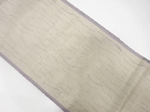 線と水玉模様織出し袋帯